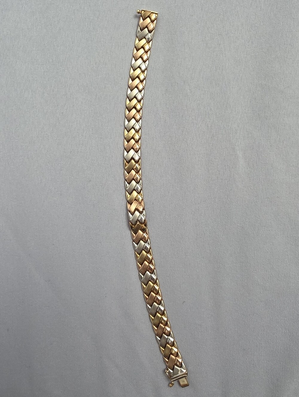 10k Three-Tone Woven Bracelet
